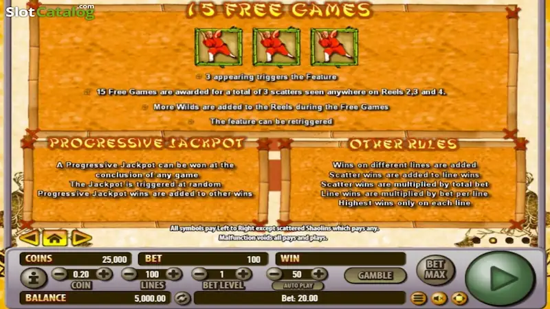 Paytable Shaolin Fortunes 100 Habanero KONOHATOTO78 Paytable Shaolin Fortunes 100 Habanero KONOHATOTO78
