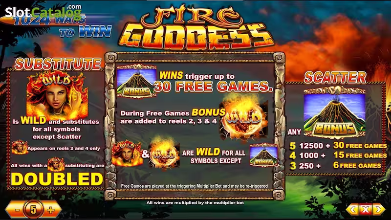 Paytable Fire Goddess TopTrend Gaming HartBrown Paytable Fire Goddess TopTrend Gaming HartBrown